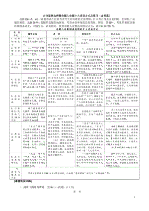 古诗鉴赏选择题命题人命题9大设误方式及练习（含答案）.docx