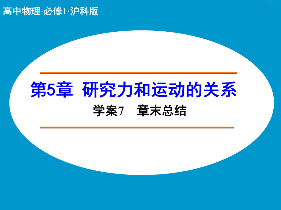 高中物理（沪科版）必修一学案配套课件：第5章 学案7 章末总结.ppt_第1页