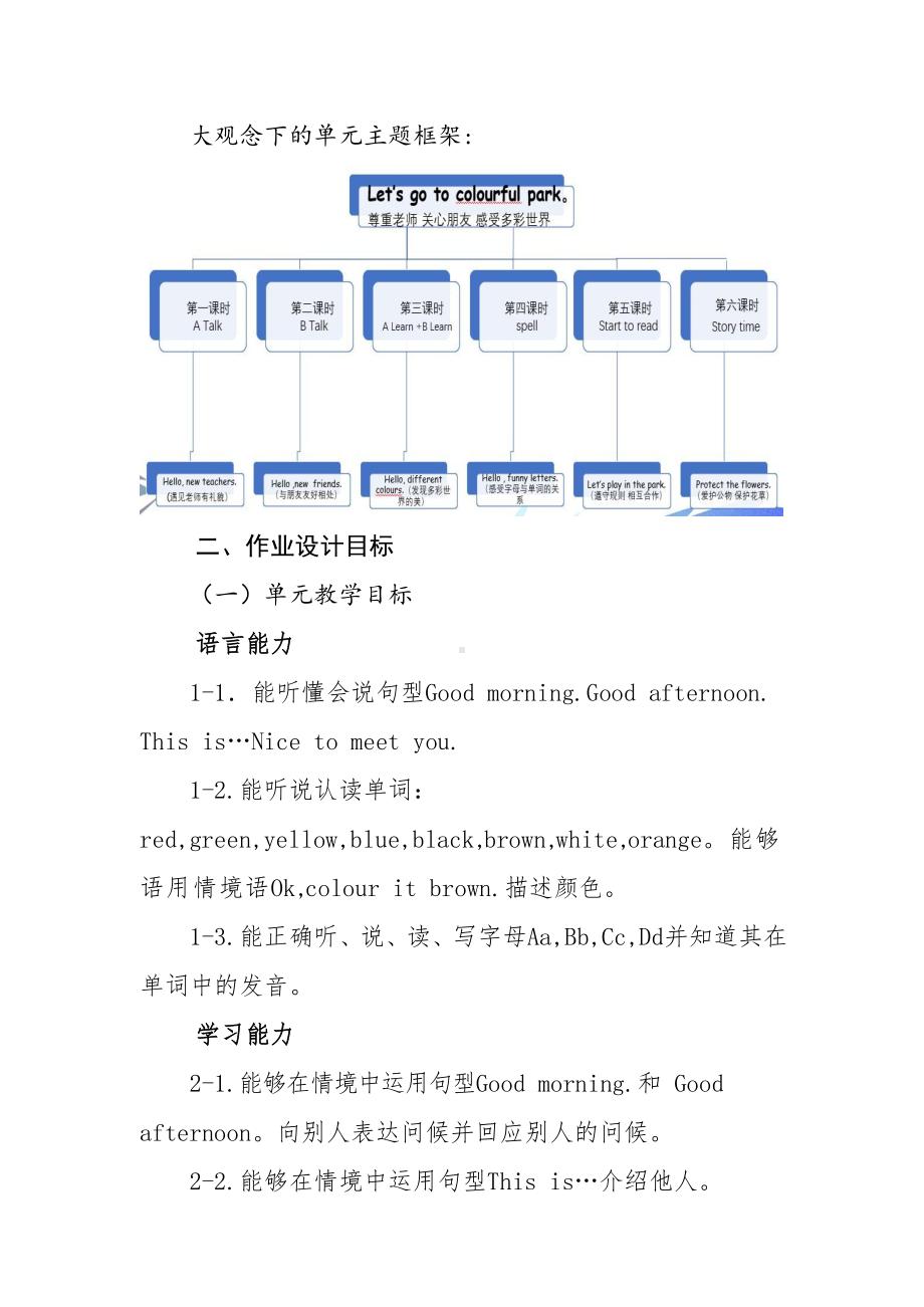 2022年“双减”背景下的PEP英语小学三年级上册Unit 2 Colours单元整体作业设计优秀案例与作业设计策略研究.docx_第3页