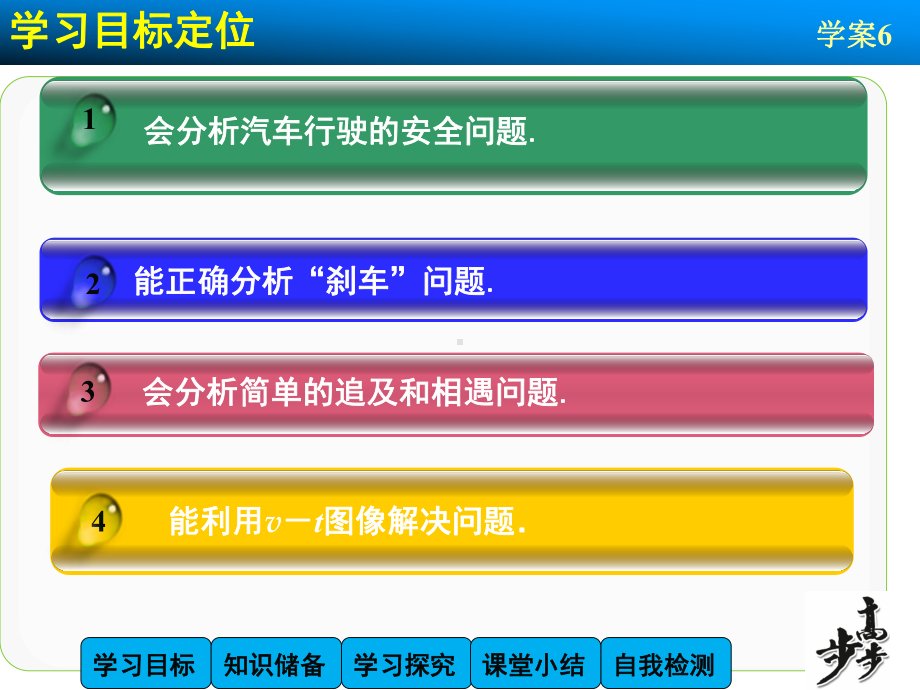 高中物理（沪科版）必修一学案配套课件：第2章 学案6 匀变速直线运动规律的应用.ppt_第2页