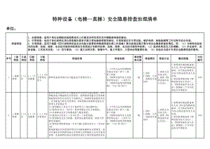 特种设备（电梯-直梯）安全隐患排查清单参考模板范本.xlsx