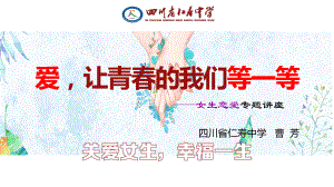 爱.让青春的我们等一等—女生恋爱专题讲座 ppt课件-2022秋高中心理健康.pptx