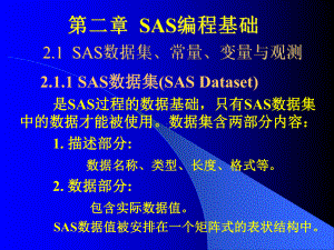 SAS数据集、常量、变量与观测学习培训模板课件.ppt