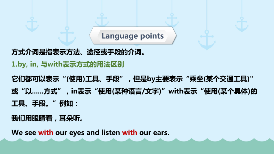 (六下)英语课件 小升初英语专题精讲 介词 方式介词(超全精编版) 全国通用.ppt_第3页