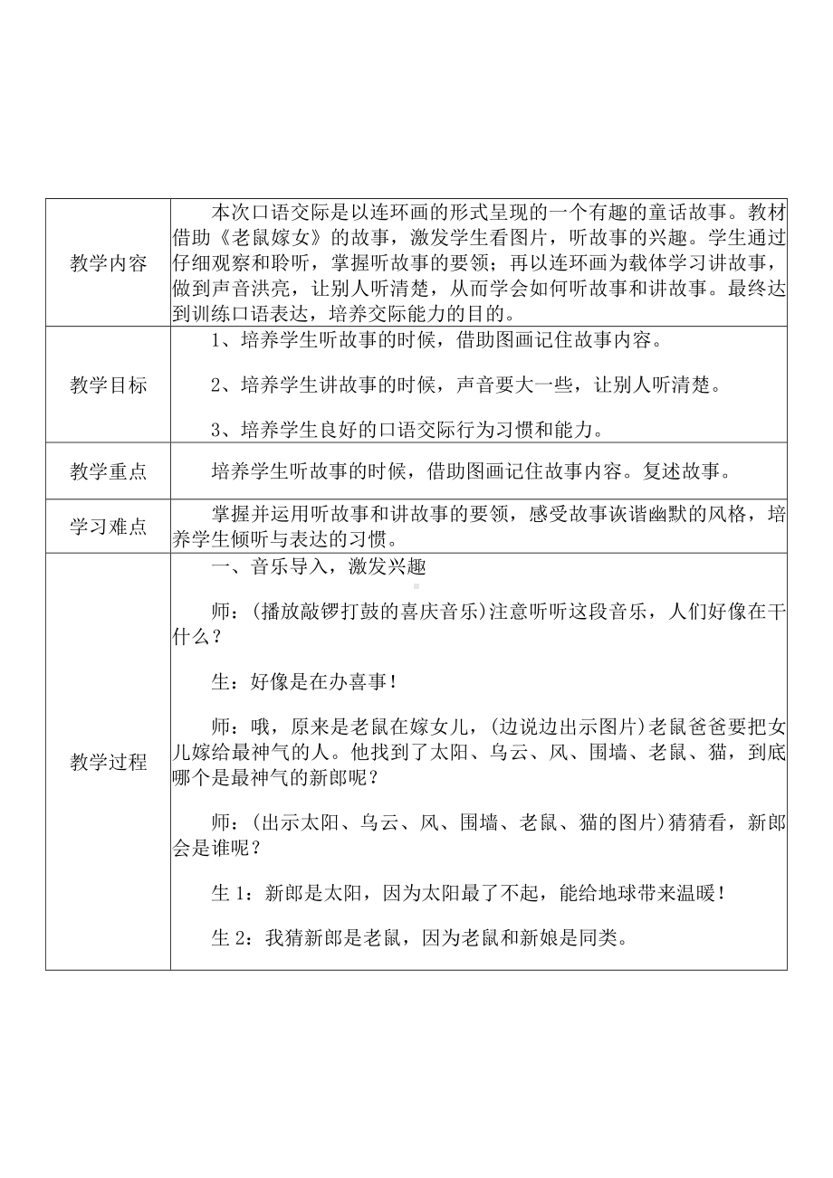 [中小学新教材优秀教案]：小学一年级语文下（口语交际：听故事讲故事）-学情分析+教学过程+教学反思.docx_第3页