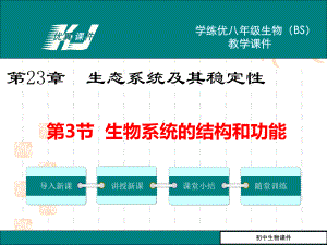 (北师大版)八年级下生物：233 生态系统的结构和功能教学课件.ppt