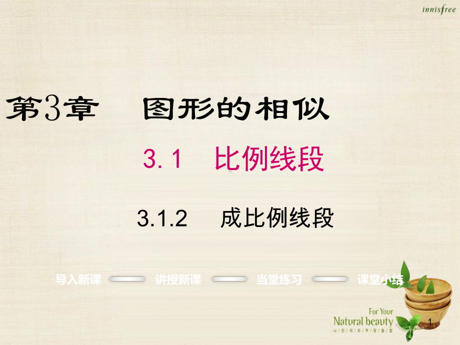 九年级数学上册 312 成比例线段课件 (新版)湘教版.ppt_第1页