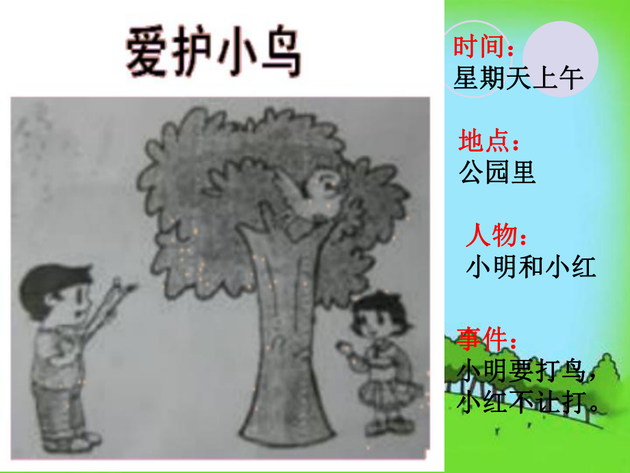 二年级看图写话 《爱护小鸟》课件.ppt_第3页