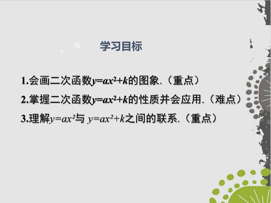 人教版九级上册 二次函数y=ax+k的图象和性质课件.ppt_第2页