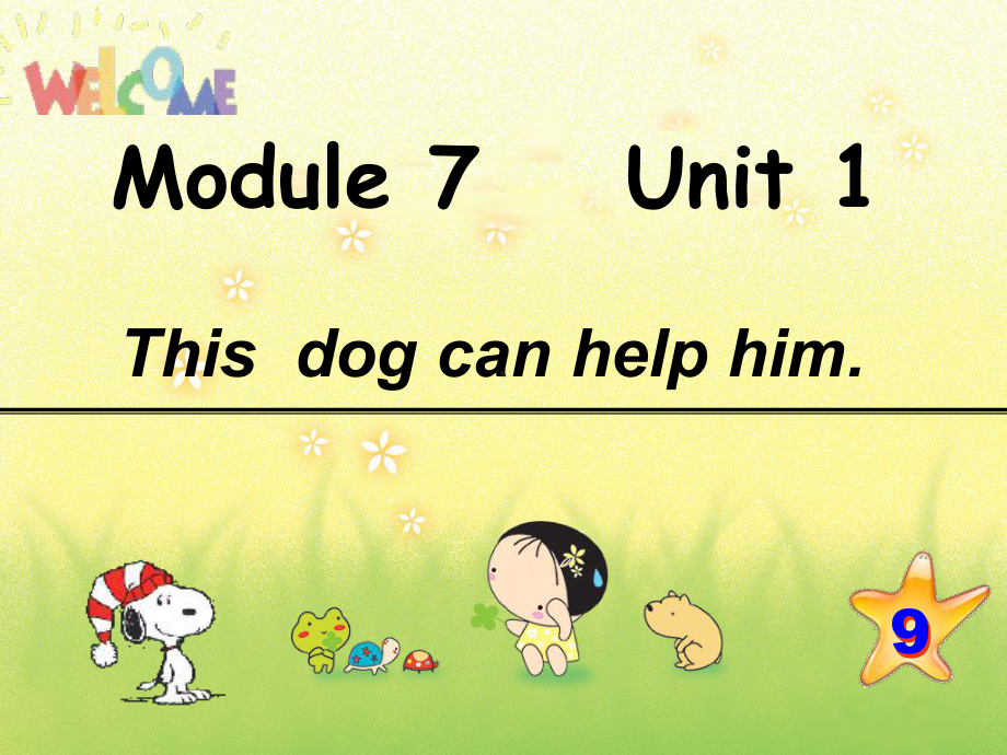 五年级上册英语(外研版一起)Module 7 Unit 1His dog can help him课件.pptx(课件中不含音视频素材)_第1页