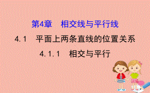 2020版七年级数学下册第4章相交线与平行线41平面上两条直线的位置关系411相交与平行课件(新版)湘教版.ppt