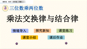 冀教版四年级数学下册36 乘法交换律与结合律(优质课件).pptx