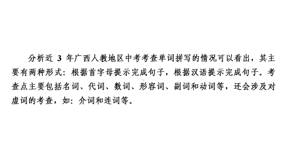 2021年中考广西专用英语语法课件 专题突破16单词拼写.ppt_第2页