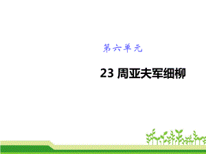 人教版八年级语文上册课件 周亚夫军细柳课件一.ppt