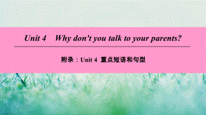 八年级英语下册unit4whydon’tyoutalktoyourparents重点短语和句型课件18.ppt(课件中不含音视频素材)