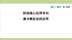 人教版九年级下册化学 复分解反应的应用 课后习题重点练习课件.ppt