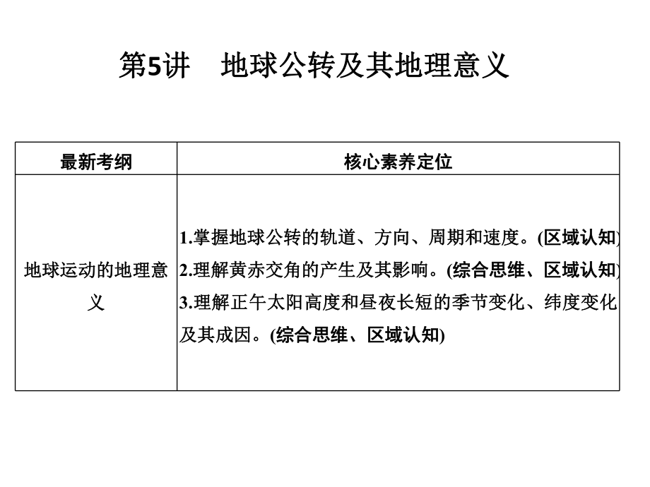 一轮复习：地球公转及其意义课件.pptx_第1页