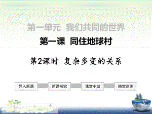 人教九年级下册道法第一单元 复杂多变的关系课件.ppt