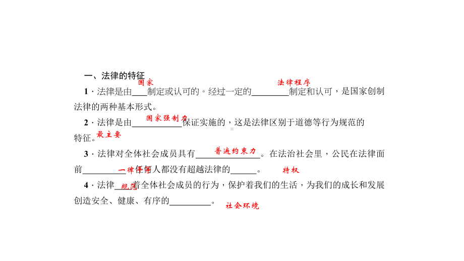 人教版道德与法治七年级下册作业课件第9课 法律在我们身边第二课时 法律保障生活.ppt_第3页