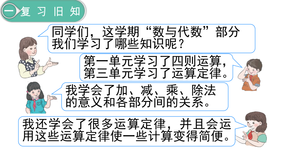 人教版四年级数学下册期末考试复习：数与代数教学课件.pptx_第2页