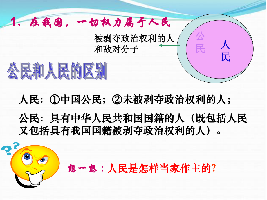 九年级政治全册 第三课 参与民主政治人民当家作主课件 北师大版 .ppt_第3页