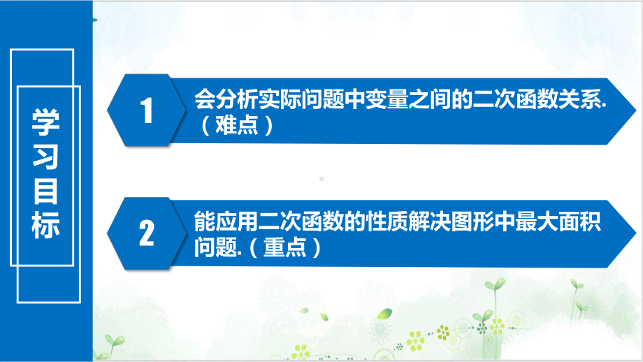 人教版九年级数学(上)3实际问题与二次函数几何图形的最大面积 公开课课件.pptx_第2页