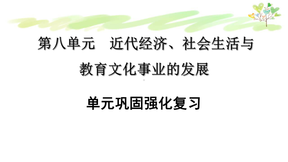 人教版八年级上册历史第八单元巩固强化复习课件.ppt_第1页