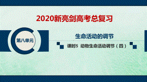 2020届高中生物一轮复习人教版动物生命活动调节(四)课件.ppt