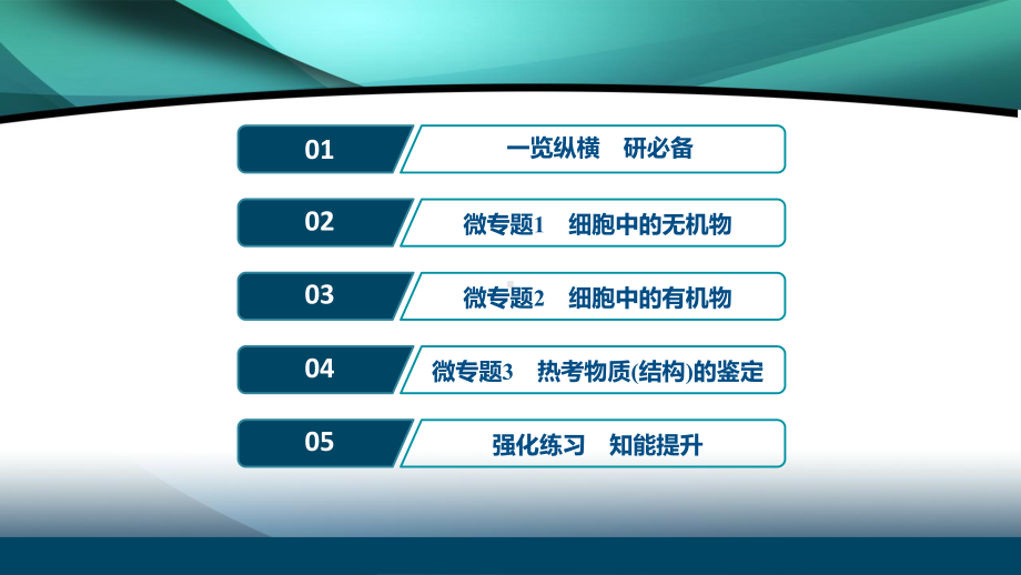 2020新课标高考生物二轮课件：专题一 细胞的分子组成 .ppt_第2页