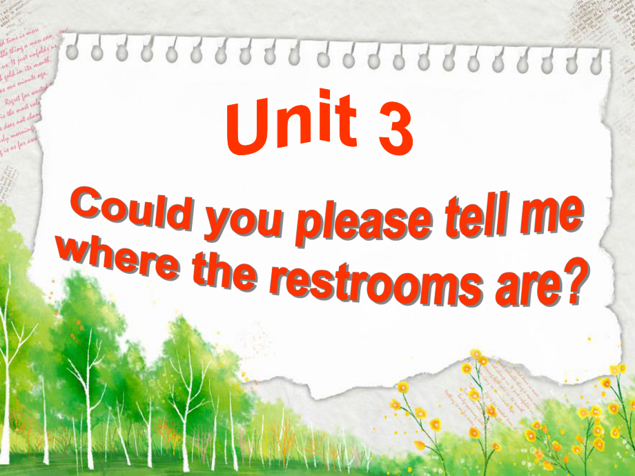 人教版九年级英语上册Unit 3 Could you please tell me where the restroom are全课件.ppt(课件中不含音视频素材)_第2页