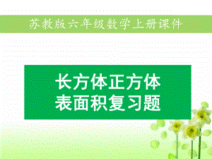 六年级数学上册习题课件 长方体正方体表面积计算经典练习题苏教版 .pptx