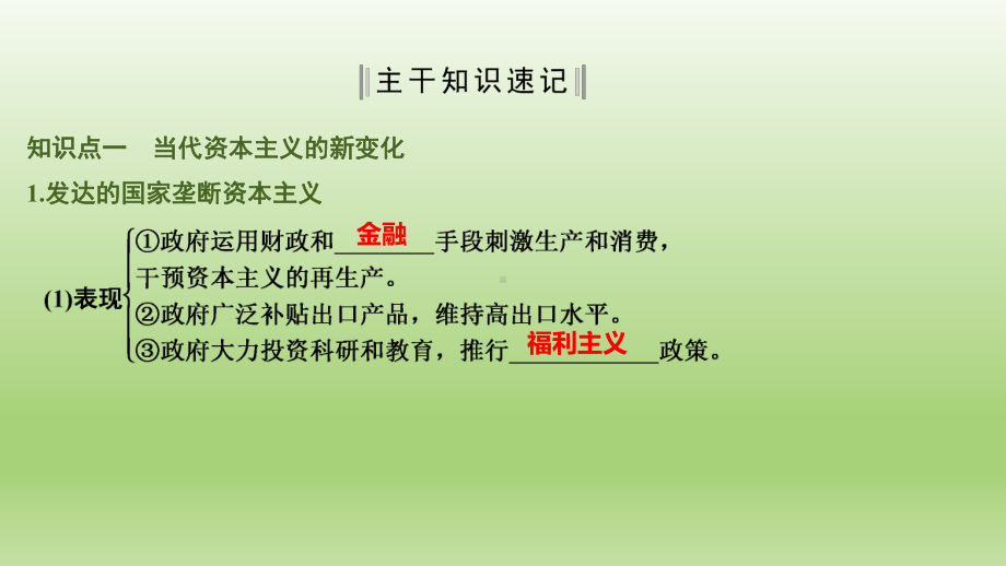 2020届一轮复习人民版：第26讲 二战后各国经济体制的调整 教学用 .ppt_第3页