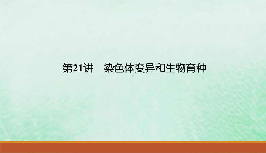 2020届高中生物一轮复习人教版染色体变异和生物育种课件.ppt_第1页