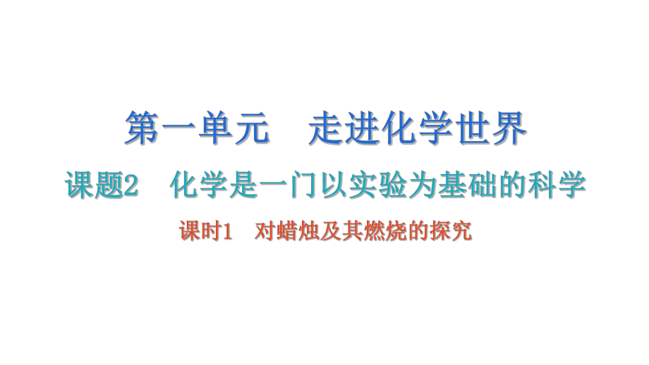 化学是一门以实验为基础的科学(第1课时)课件2021 2022学年九年级化学人教版上册.ppt_第1页