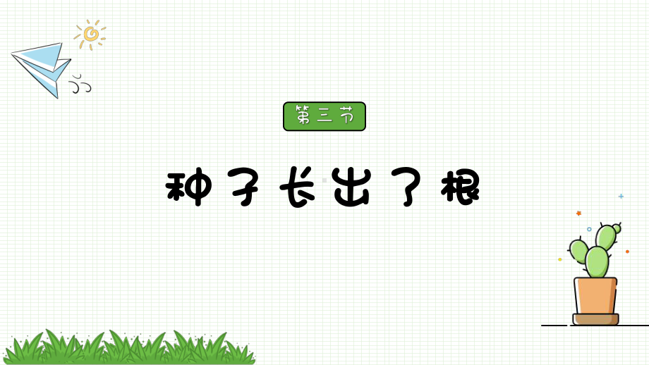 2021教科版科学新教材四年级下册第一单元课件：13种子长出了根.pptx_第2页