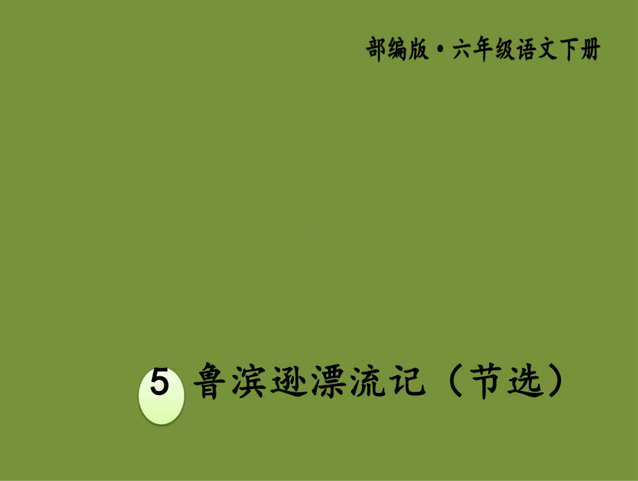 2020部编版六年级语文下册 5 鲁滨逊漂流记(节选)课件.ppt_第2页