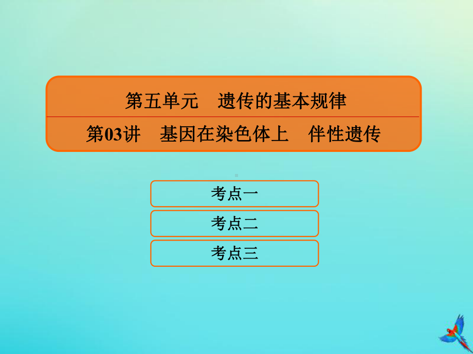 2020高考生物一轮复习53基因在染色体上伴性遗传课件.ppt_第1页