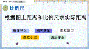 冀教版小学数学六年级上册《 63 根据图上距离和比例尺求实际距离》教学课件.pptx