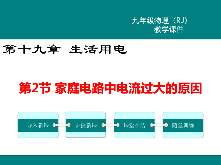 《家庭电路中电流过大的原因》课件.ppt_第1页