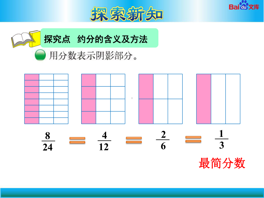 北师大版五年级上册数学教学课件 约分.ppt_第3页