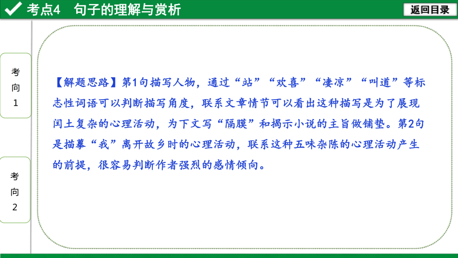 2021年中考语文现代文阅读复习：考点4句子的理解与赏析课件.pptx_第2页