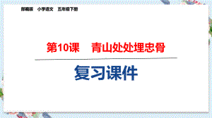 五年级下册语文《10青山处处埋忠骨》复习课件(课文知识要点)部编版.pptx