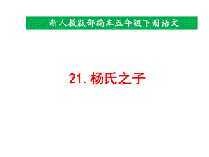 2020统编教材部编版五年级下册语文21《杨氏之子》 课件.pptx