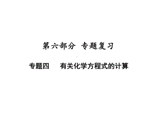 专题四 有关化学方程式的计算 作业课件 2021年中考化学冲刺.ppt