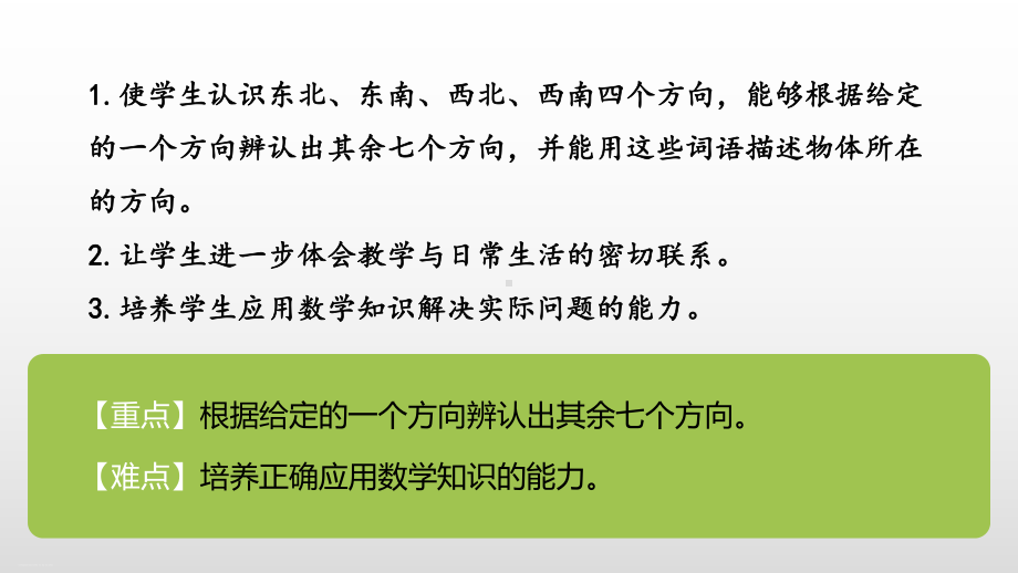 三年级下册数学课件1位置与方向认识东南、东北、西南、西北人教新课标.pptx_第2页