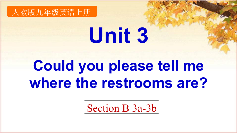 初中九年级英语上Unit 3 Section B 3a 3b课件.ppt-(纯ppt课件,无音视频素材)_第1页