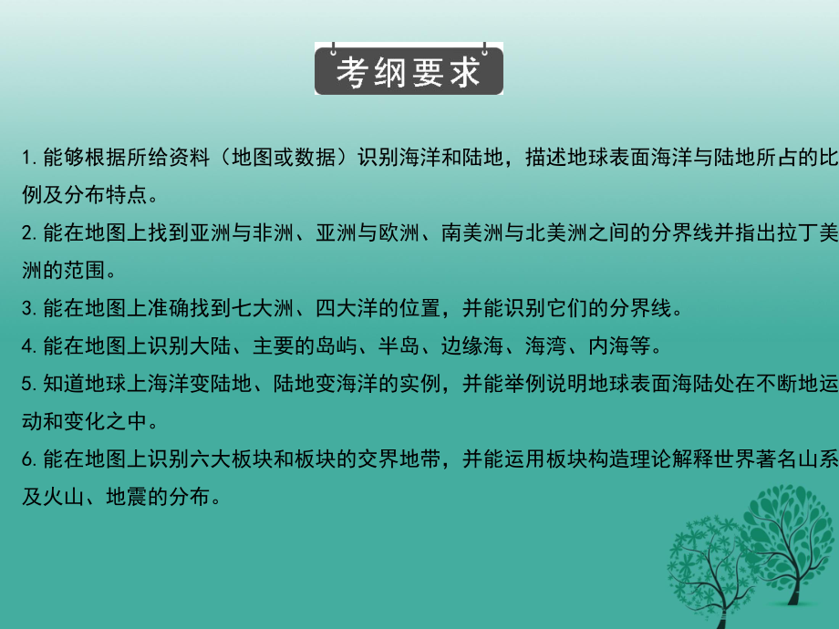 中考地理总复习专题四陆地和海洋课堂本课件.pptx_第1页