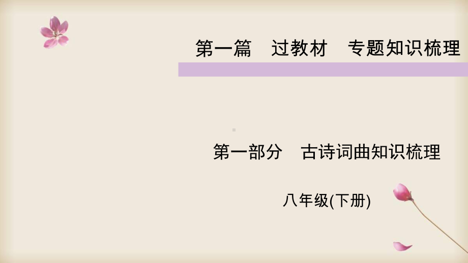 2020中考部编人教版语文复习课件： 八年级下 古诗词曲知识梳理 .ppt_第1页