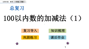 北师大版一年级下册数学总复习2 100以内数的加减法课件1.pptx