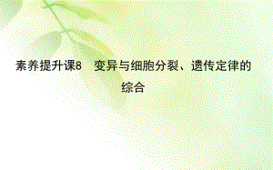 2021版新高考地区选考生物一轮复习课件：素养提升课8 变异与细胞分裂、遗传定律的综合.ppt